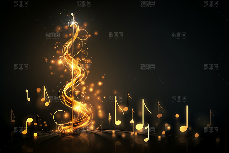 音乐音符灵动动感素材