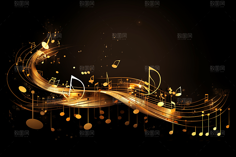音乐音符动感灵动素材