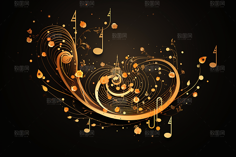 音乐音符旋律高清素材