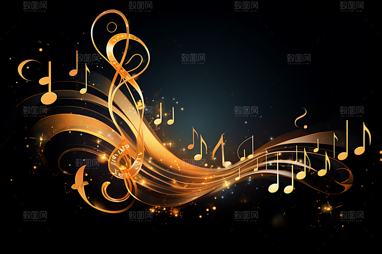 音乐音符动感灵动素材