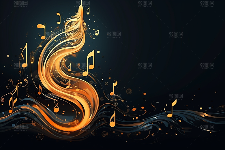 音乐音符乐符动感素材