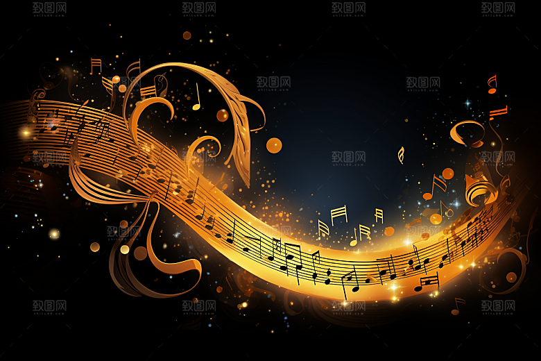 音乐音符乐章律动素材