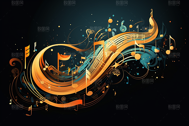 音乐音符高清乐章素材
