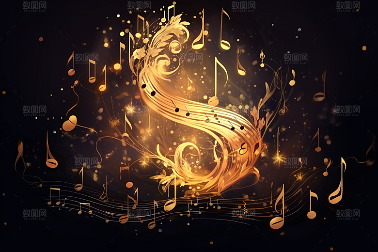 音乐音符高清乐章素材