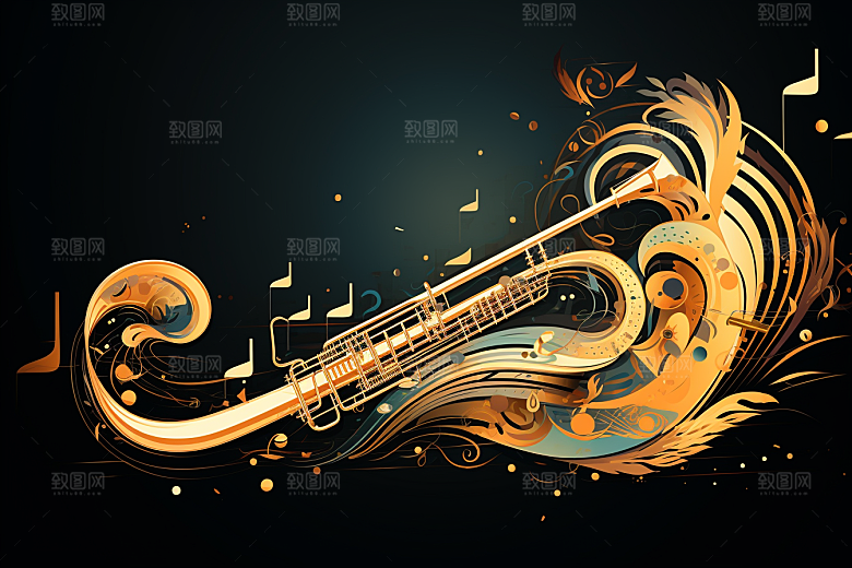 音乐音符律动灵动素材