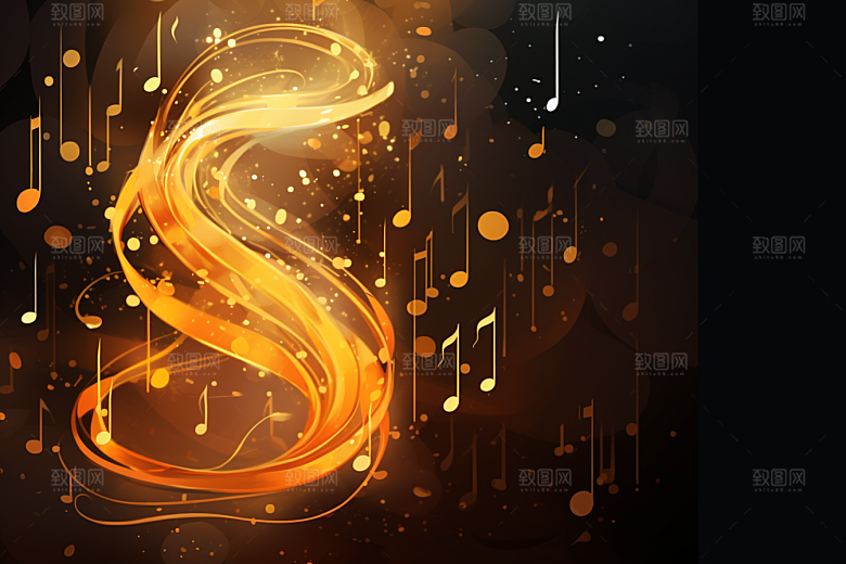 音乐音符乐章彩色素材