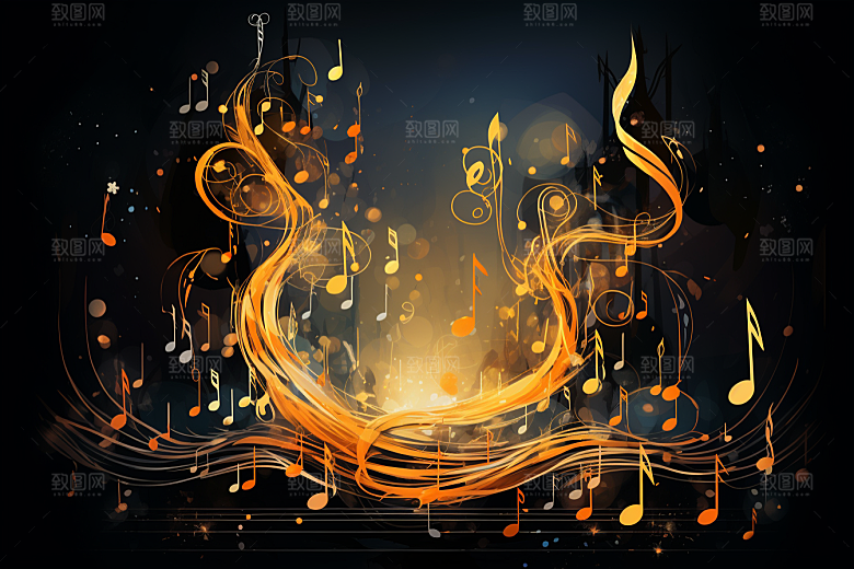音乐音符乐符旋律素材