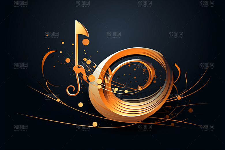 音乐音符乐章跃动素材