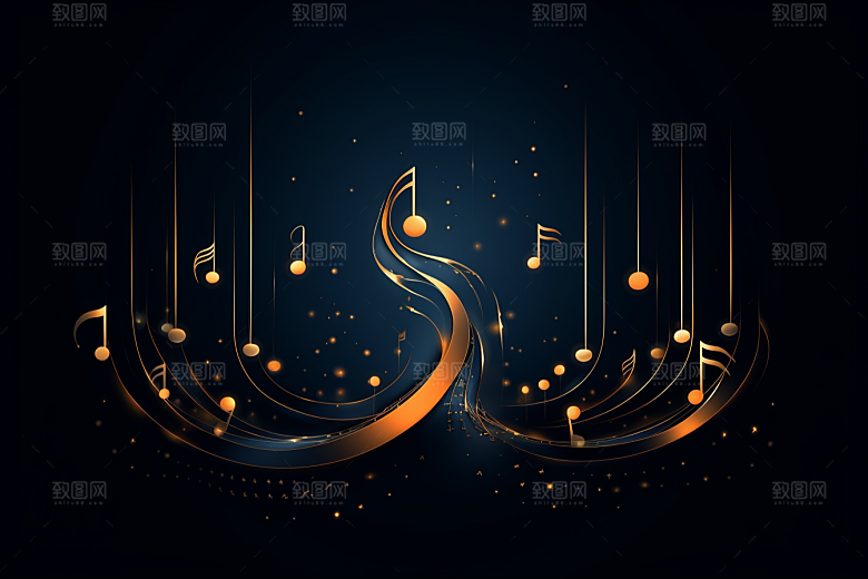 音乐音符乐符跃动素材