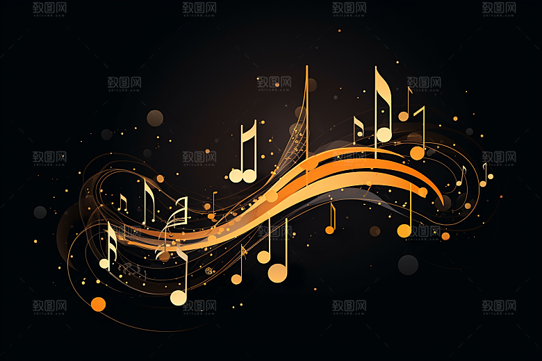 音乐音符动感乐符素材