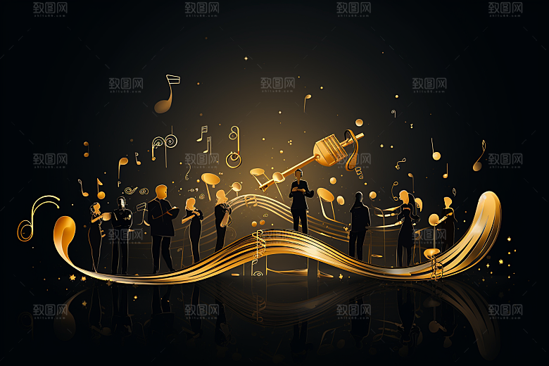 音乐音符乐符跃动素材
