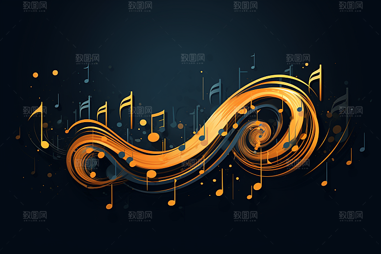 音乐音符跃动灵动素材