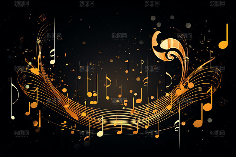 音乐音符律动动感素材