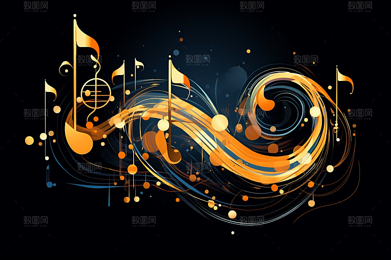 音乐音符乐符律动素材