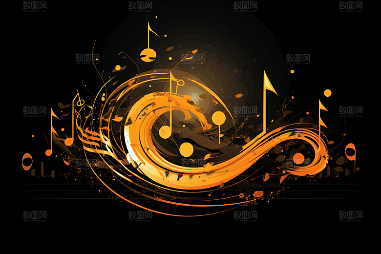 音乐音符乐符动感素材