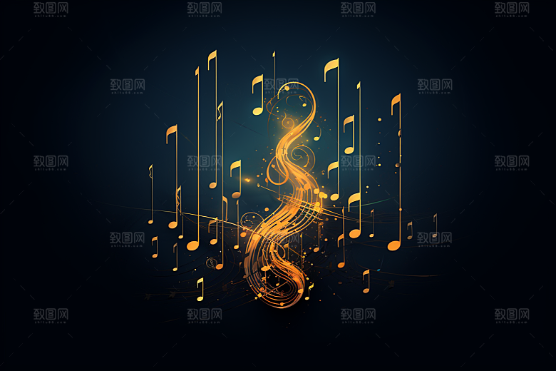 音乐音符动感旋律素材