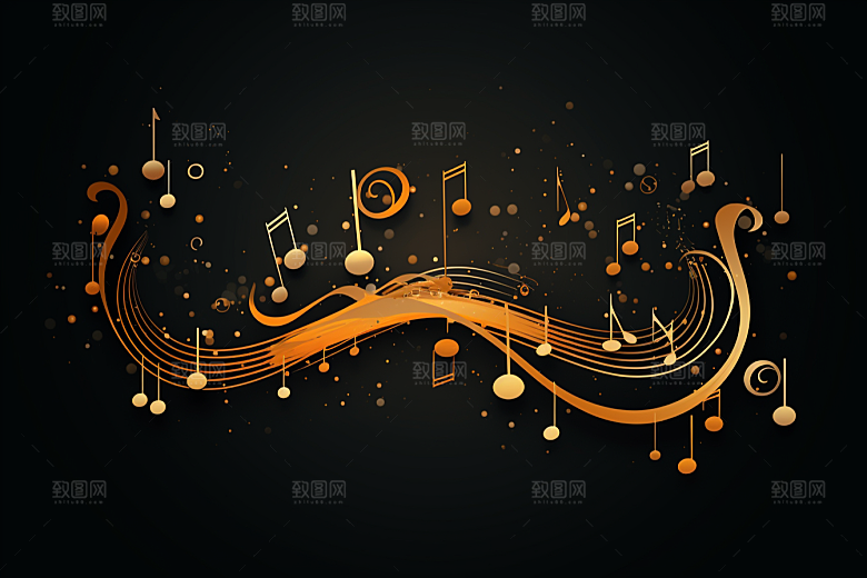 音乐音符乐符彩色素材
