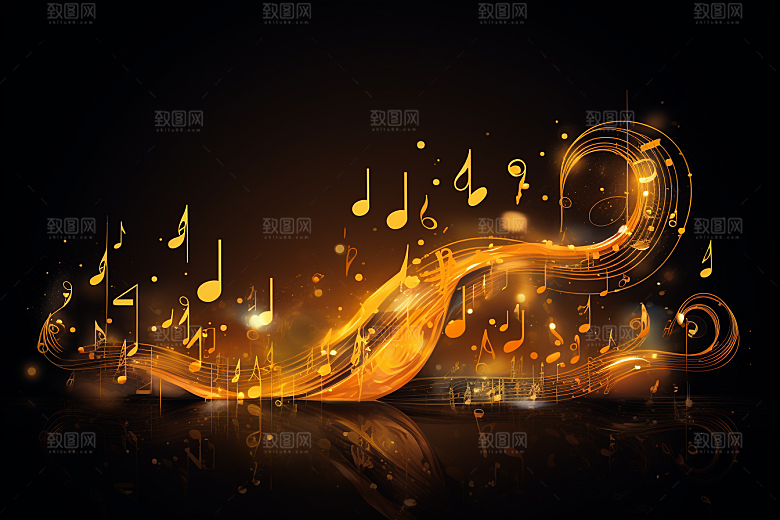 音乐音符乐章律动素材