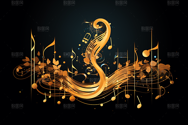 音乐音符高清彩色素材