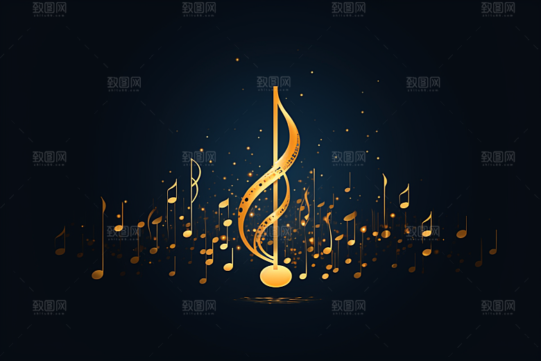 音乐音符彩色灵动素材
