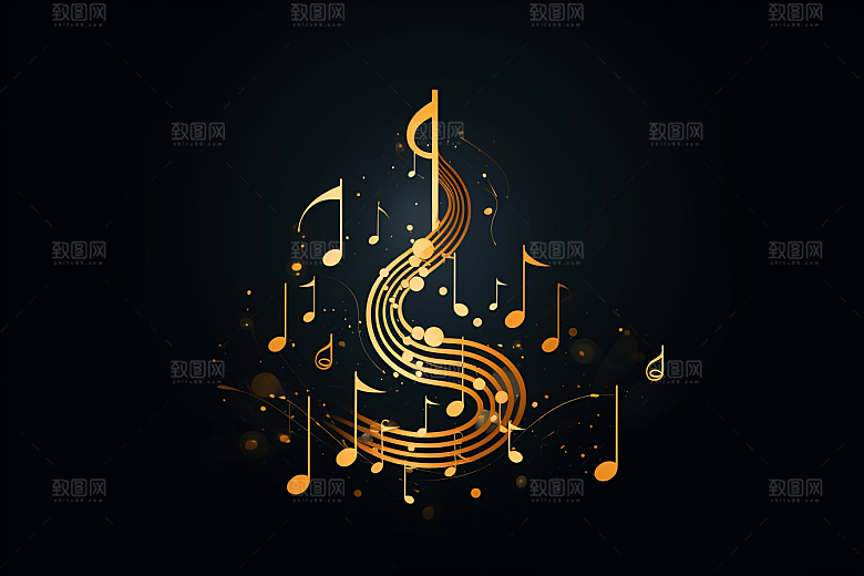 音乐音符律动乐章素材