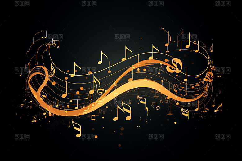 音乐音符律动乐章素材