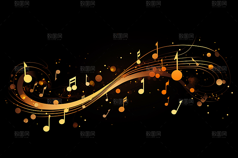 音乐音符乐符律动素材