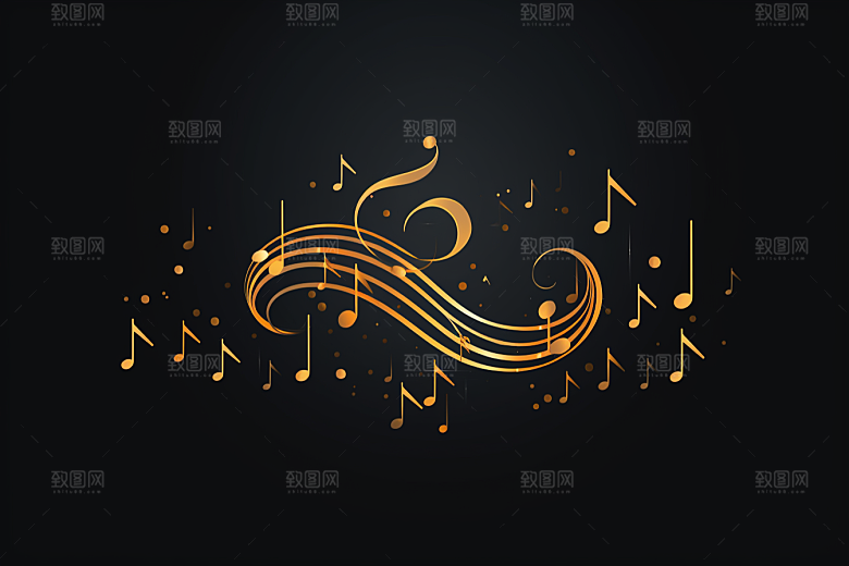 音乐音符高清旋律素材