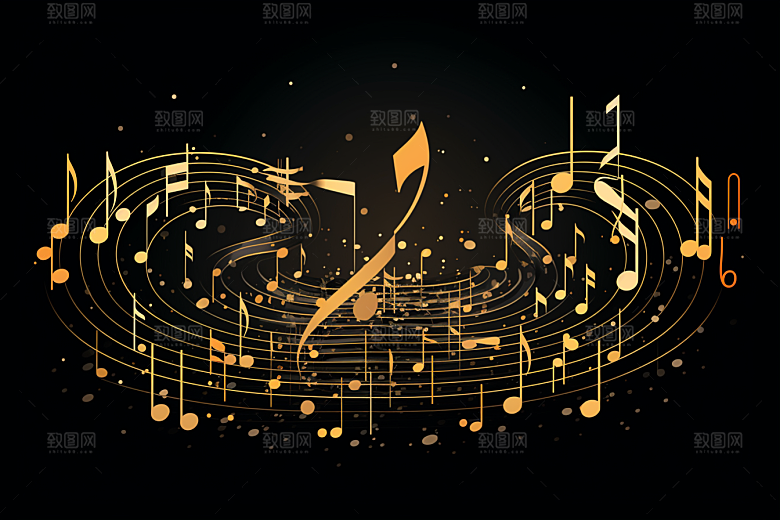 音乐音符乐符彩色素材