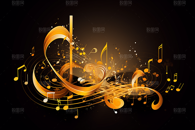 音乐音符动感跃动素材