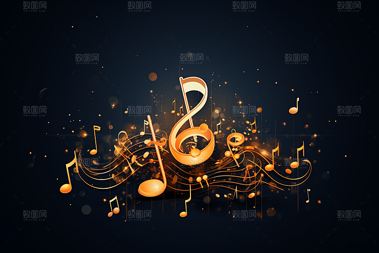 音乐音符律动动感素材