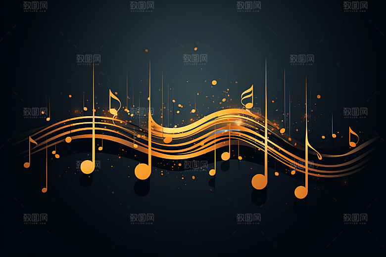 音乐音符动感高清素材