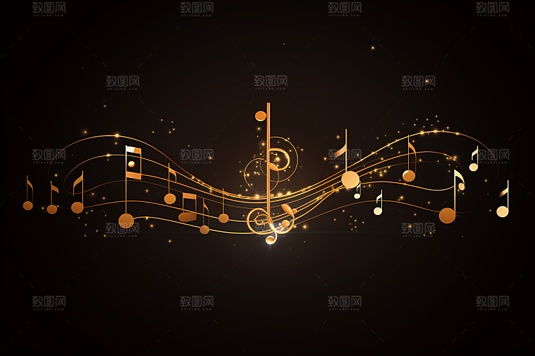 音乐音符乐符彩色素材