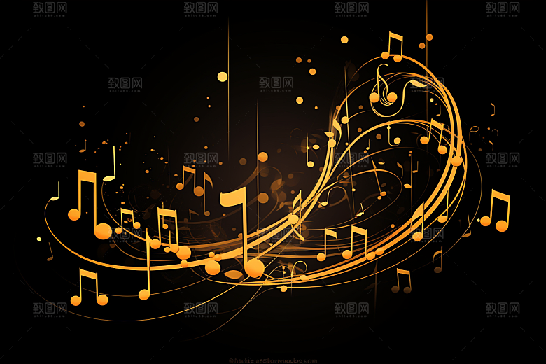 音乐音符律动高清素材