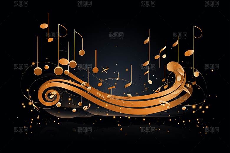 音乐音符乐符彩色素材