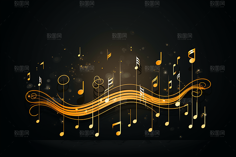 音乐音符乐符动感素材