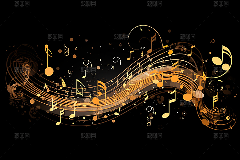 音乐音符乐章彩色素材