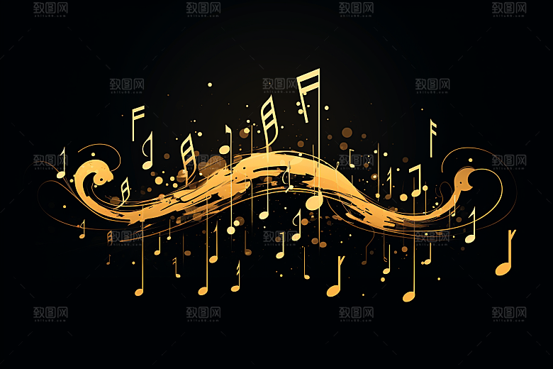 音乐音符跃动动感素材