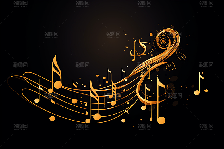 音乐音符彩色高清素材