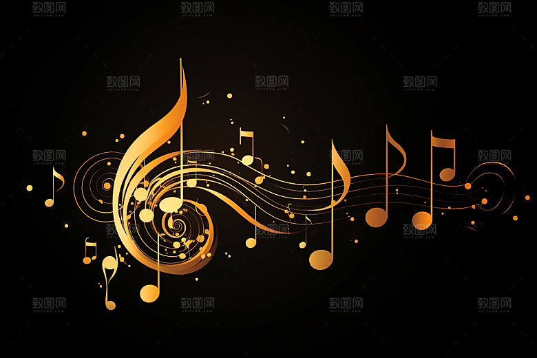 音乐音符灵动动感素材
