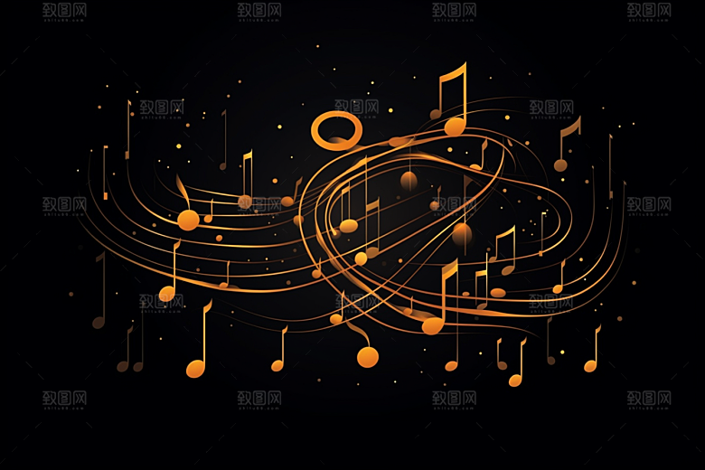 音乐音符高清旋律素材