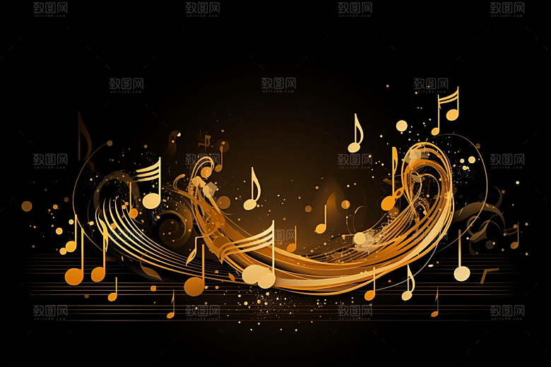 音乐音符动感跃动素材