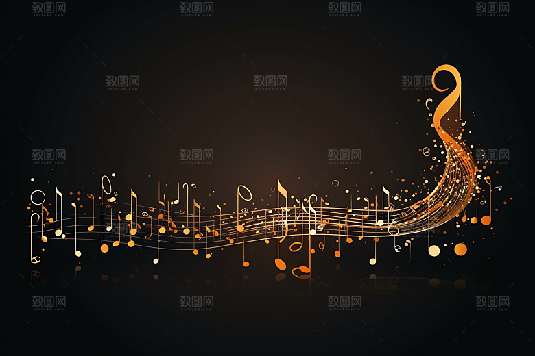 音乐音符律动乐章素材