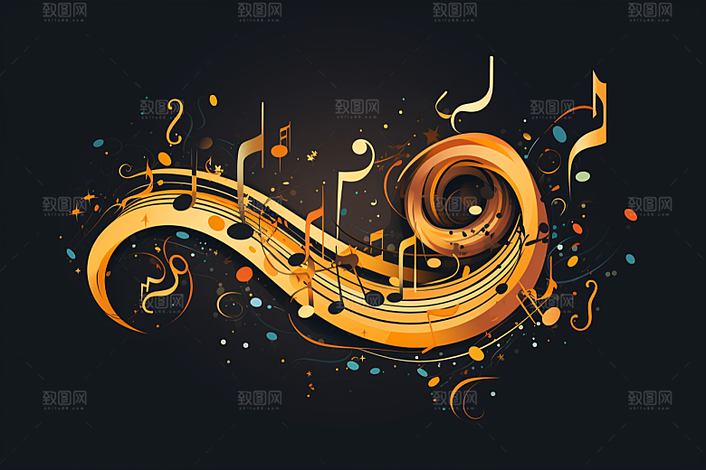 音乐音符乐章灵动素材