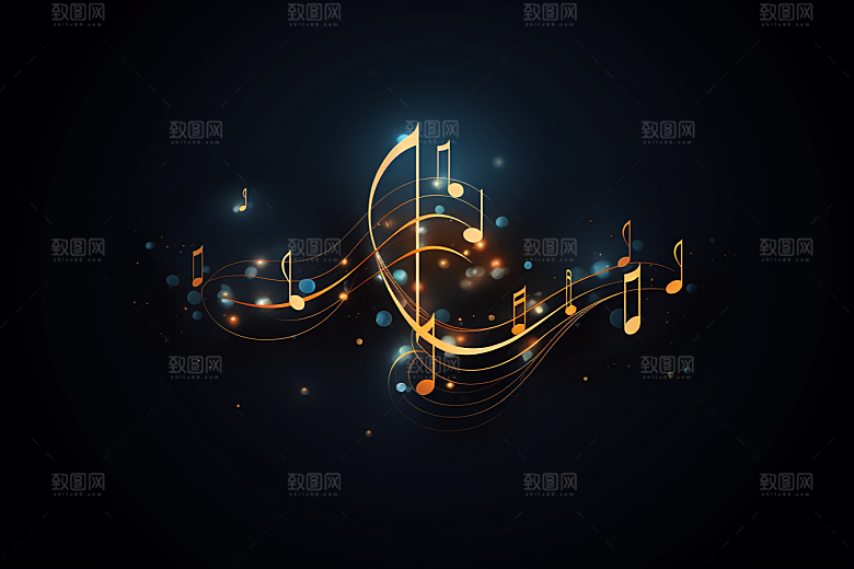 音乐音符动感旋律素材