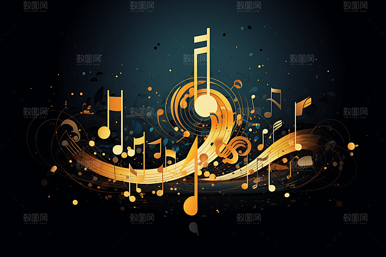 音乐音符高清乐章素材
