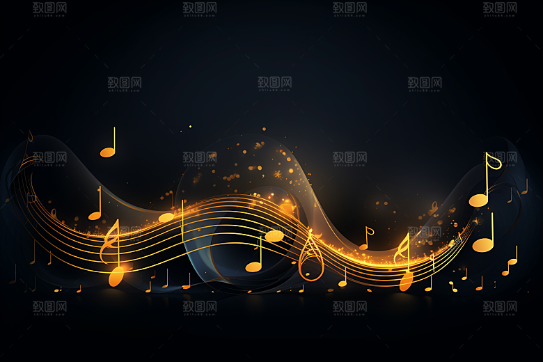 音乐音符跃动灵动素材