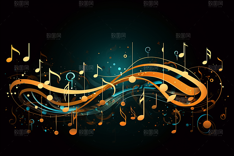 音乐音符旋律高清素材