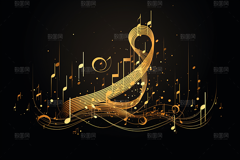 音乐音符灵动动感素材
