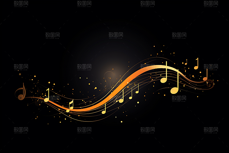 音乐音符动感乐章素材